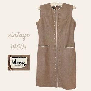 vintage 60s Wendy Original cotton shift dress size small